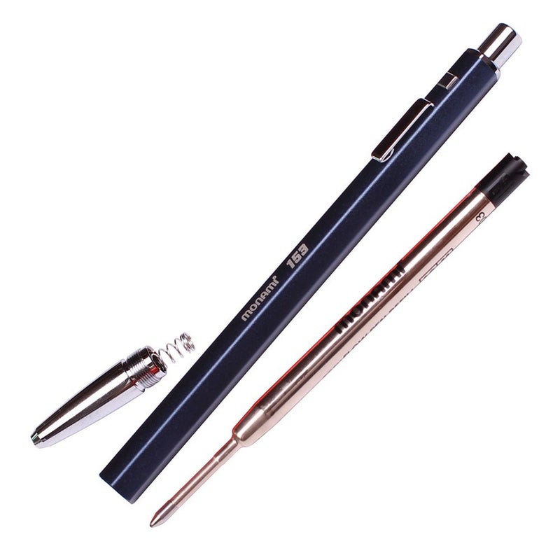 Monami 153 Id, Ball Point, Identity Limited Special 1.0mm Metal Body (Black Ink) - Image 3